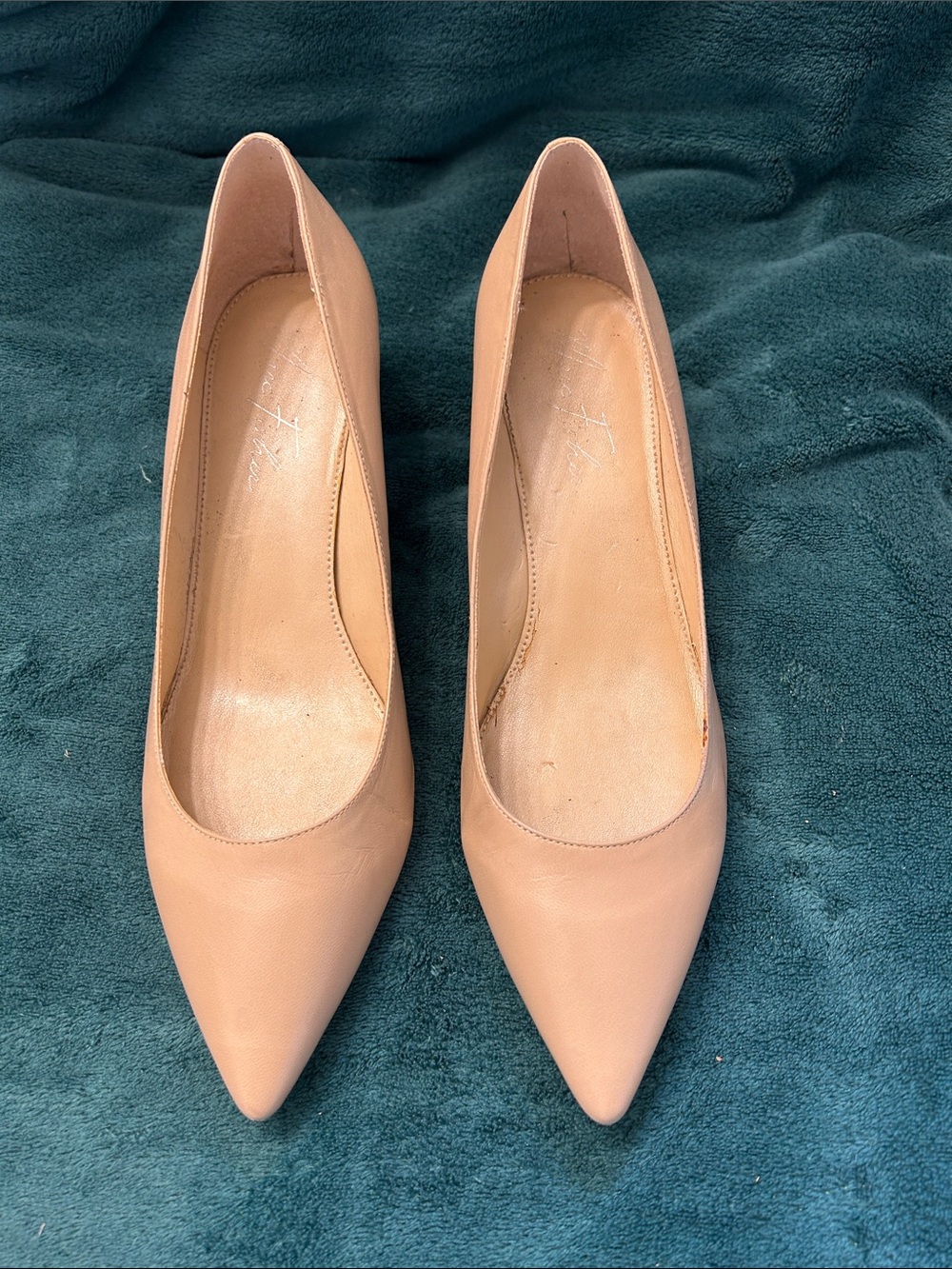 Marc Fisher Pointed Toe Nude Pumps - Women